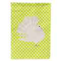 Silver Fantail Pigeon Green House Flag 28x40 Porch Sleeve Pole Decorative Outside Yard Banner Artwork Wall Hanging, Polyester