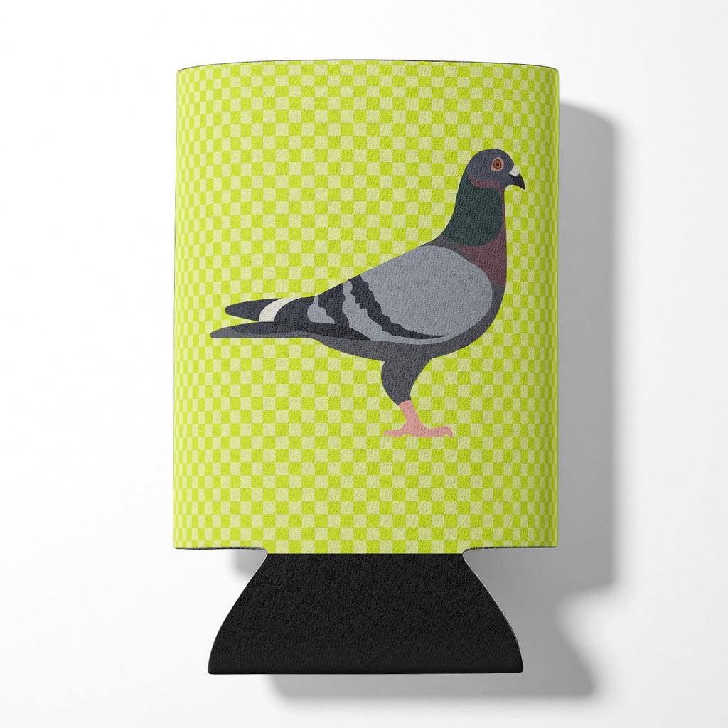 Racing Pigeon Green Can or Bottle Hugger Cooler Sleeve for Standard 12 oz Cans, Insulated Foam Beer & Soda Can Hugger Reusable
