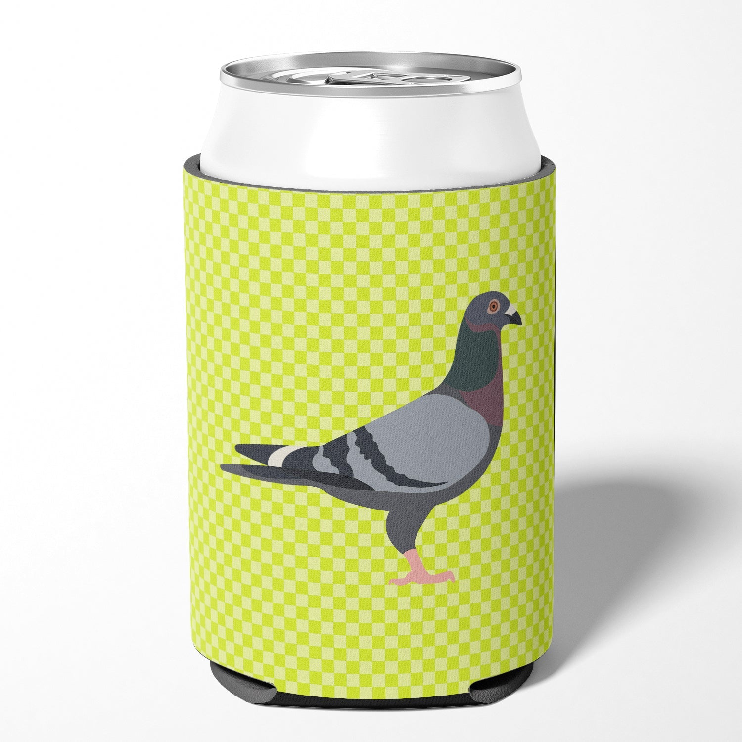 Racing Pigeon Green Can or Bottle Hugger Cooler Sleeve for Standard 12 oz Cans, Insulated Foam Beer & Soda Can Hugger Reusable