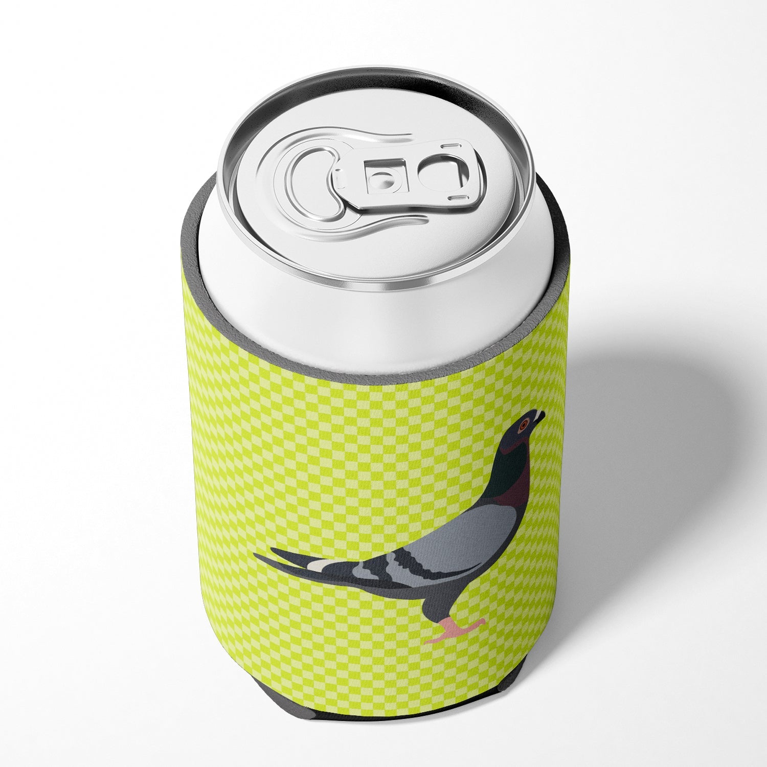 Racing Pigeon Green Can or Bottle Hugger Cooler Sleeve for Standard 12 oz Cans, Insulated Foam Beer & Soda Can Hugger Reusable