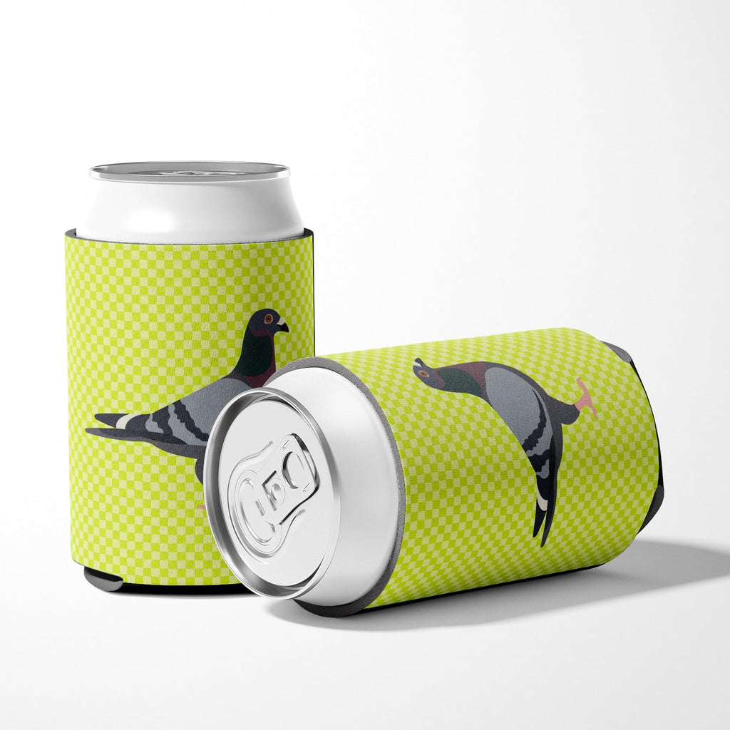Racing Pigeon Green Can or Bottle Hugger Cooler Sleeve for Standard 12 oz Cans, Insulated Foam Beer & Soda Can Hugger Reusable