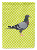 Racing Pigeon Green House Flag 28x40 Porch Sleeve Pole Decorative Outside Yard Banner Artwork Wall Hanging, Polyester