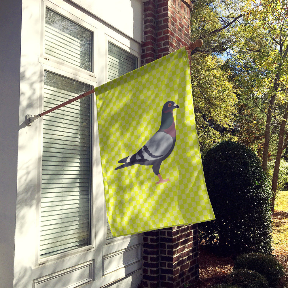 Racing Pigeon Green House Flag 28x40 Porch Sleeve Pole Decorative Outside Yard Banner Artwork Wall Hanging, Polyester