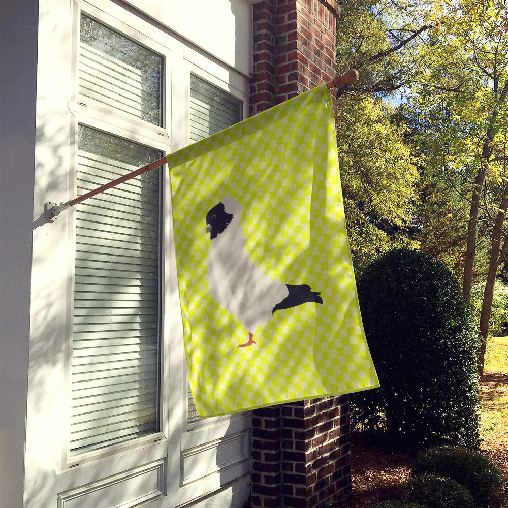 Nun Pigeon Green House Flag 28x40 Porch Sleeve Pole Decorative Outside Yard Banner Artwork Wall Hanging, Polyester