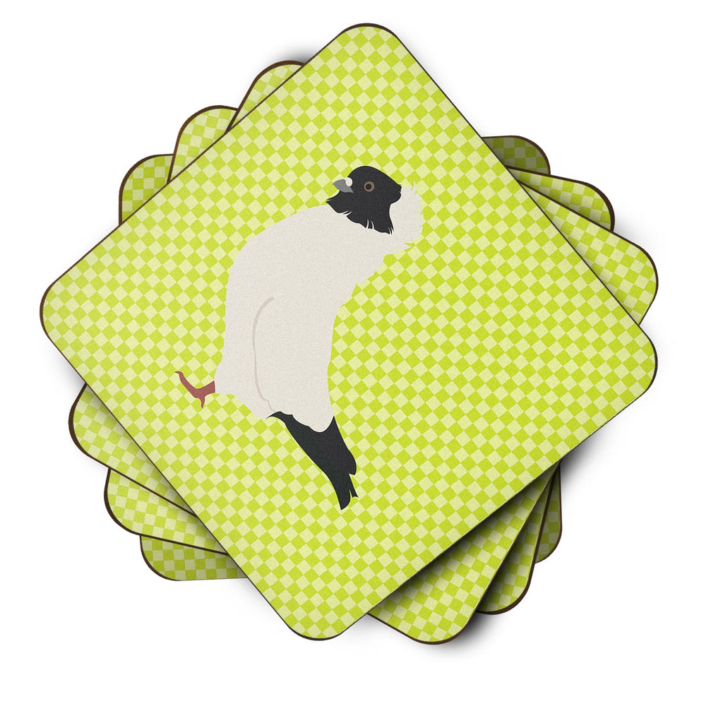 Nun Pigeon Green Foam Coasters Set of 4 Cup Coasters for Indoor Outdoor, Tabletop Protection, Anti Slip, Mouse pad Material