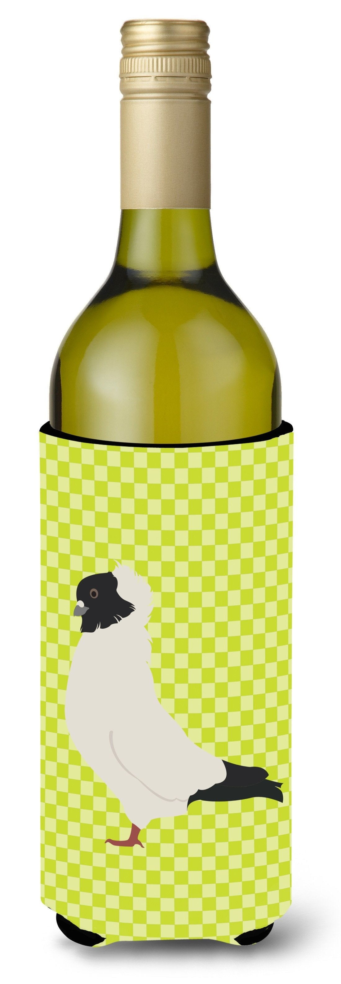 Nun Pigeon Green Wine Bottle Hugger Gift Sleeve for Standard 750 ml Bottles, Insulated Reusable Also Fits Mini Shot & Pint Bottles