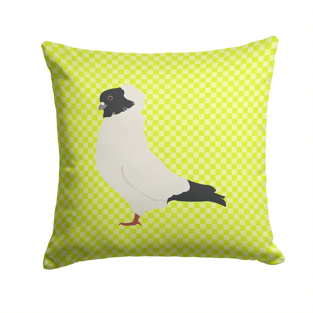 Nun Pigeon Green Decorative Throw Pillow 14x14 Indoor Outdoor Accent Cushion, Fabric Cover with Insert for Sofa, Bed, Porch & Living Room