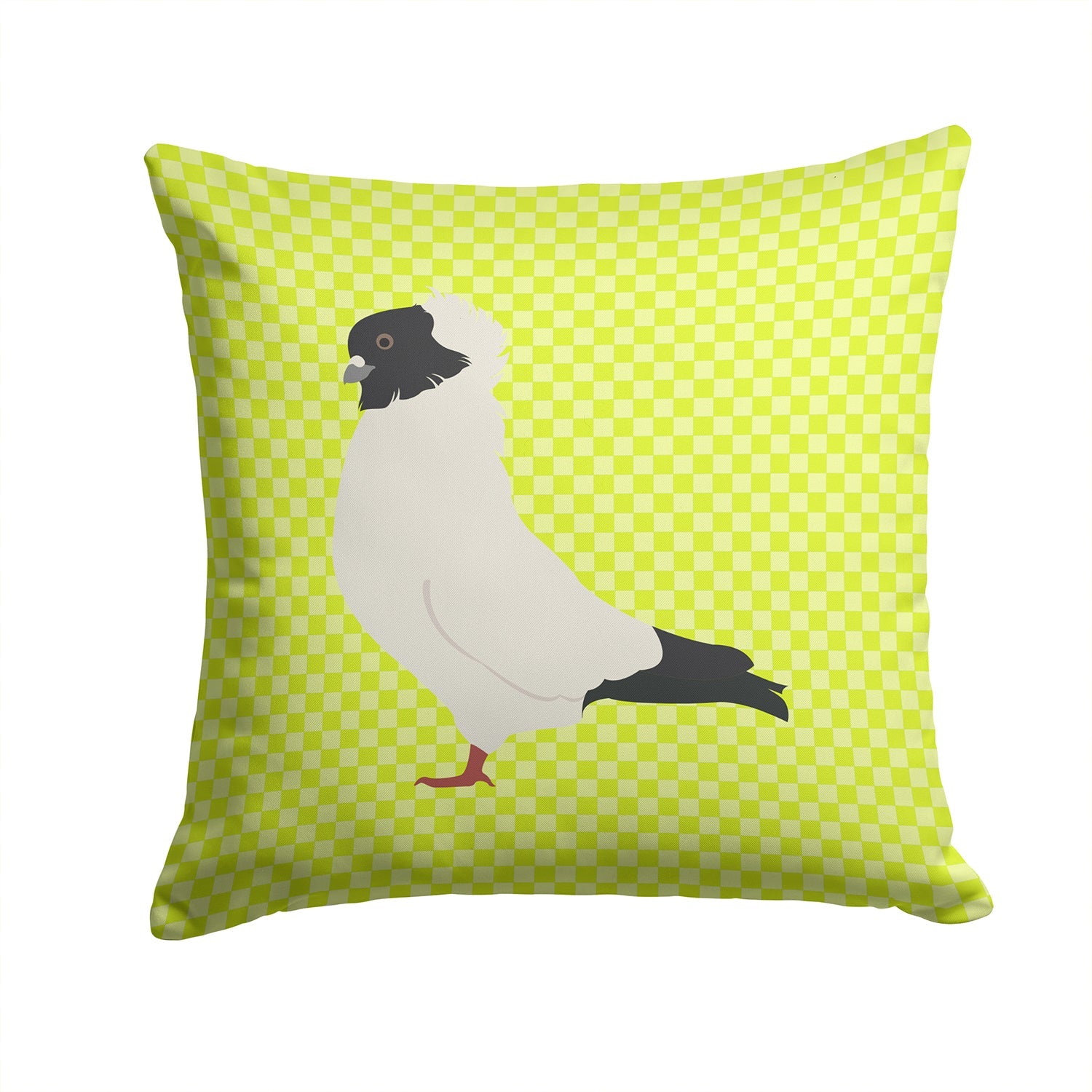 Nun Pigeon Green Decorative Throw Pillow 14x14 Indoor Outdoor Accent Cushion, Fabric Cover with Insert for Sofa, Bed, Porch & Living Room