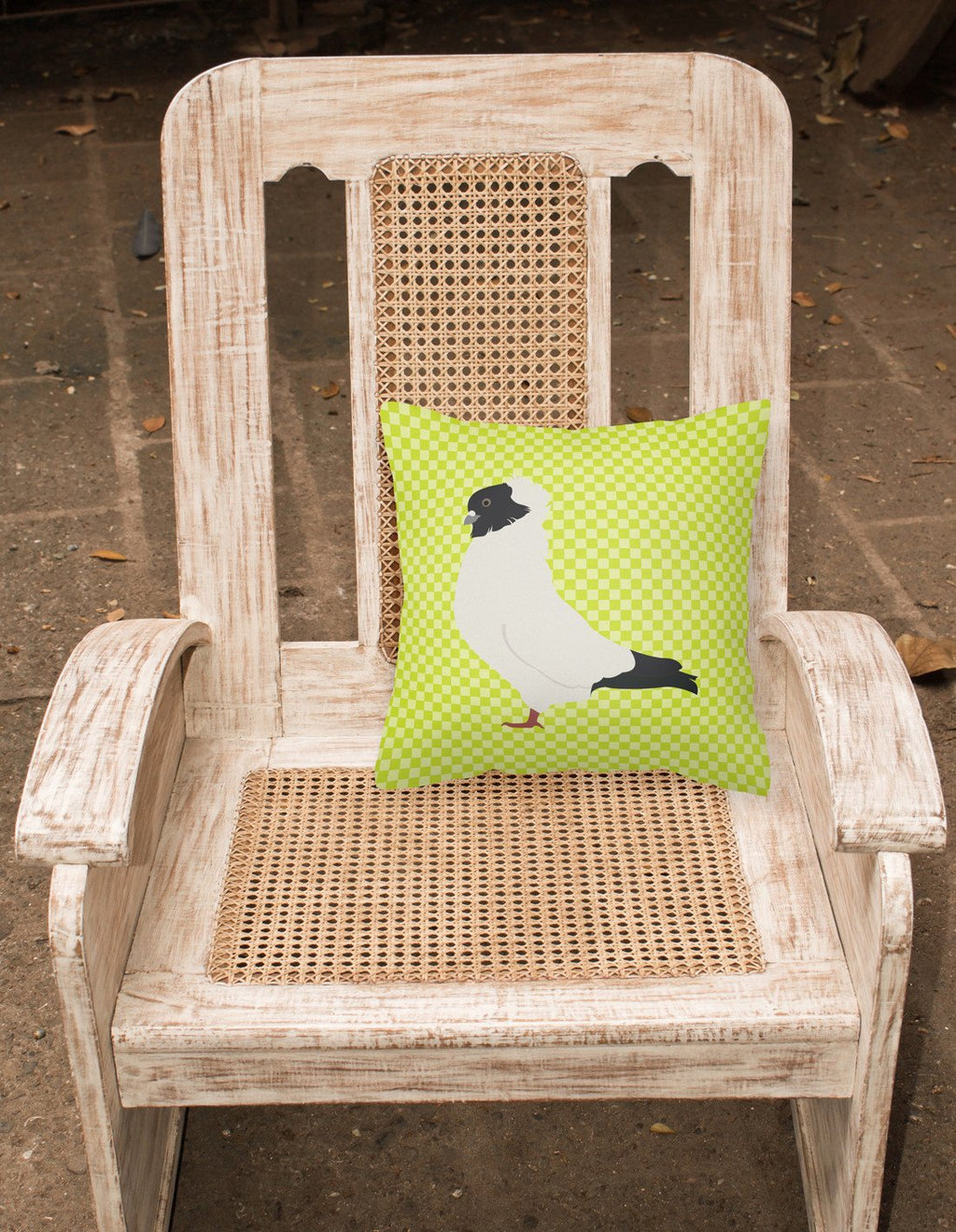 Nun Pigeon Green Decorative Throw Pillow 18x18 Indoor Outdoor Accent Cushion, Fabric Cover with Insert for Sofa, Bed, Porch & Living Room