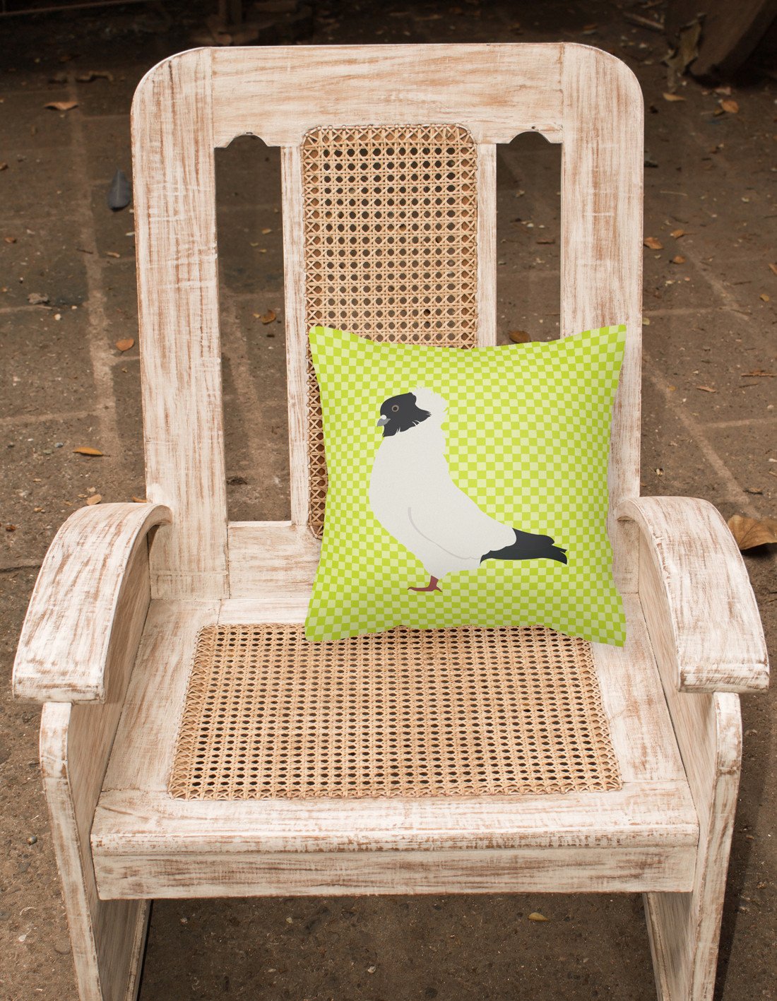 Nun Pigeon Green Decorative Throw Pillow 18x18 Indoor Outdoor Accent Cushion, Fabric Cover with Insert for Sofa, Bed, Porch & Living Room