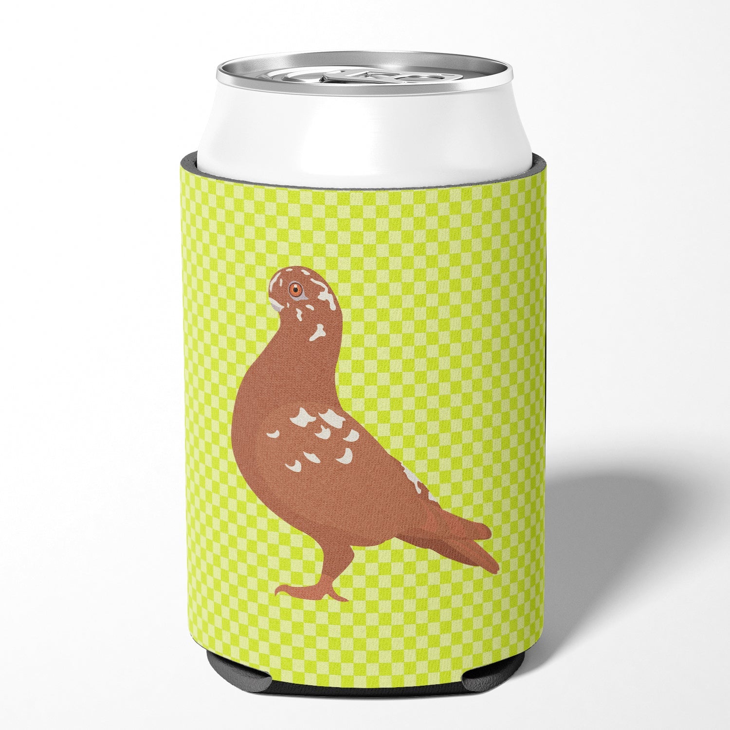 African Owl Pigeon Green Can or Bottle Hugger Cooler Sleeve for Standard 12 oz Cans, Insulated Foam Beer & Soda Can Hugger Reusable