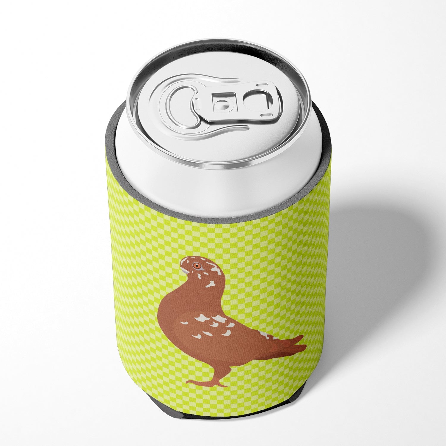 African Owl Pigeon Green Can or Bottle Hugger Cooler Sleeve for Standard 12 oz Cans, Insulated Foam Beer & Soda Can Hugger Reusable