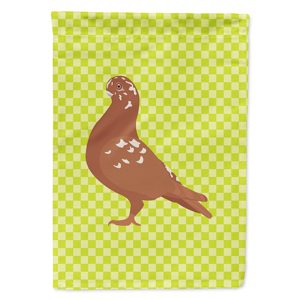African Owl Pigeon Green House Flag 28x40 Porch Sleeve Pole Decorative Outside Yard Banner Artwork Wall Hanging, Polyester