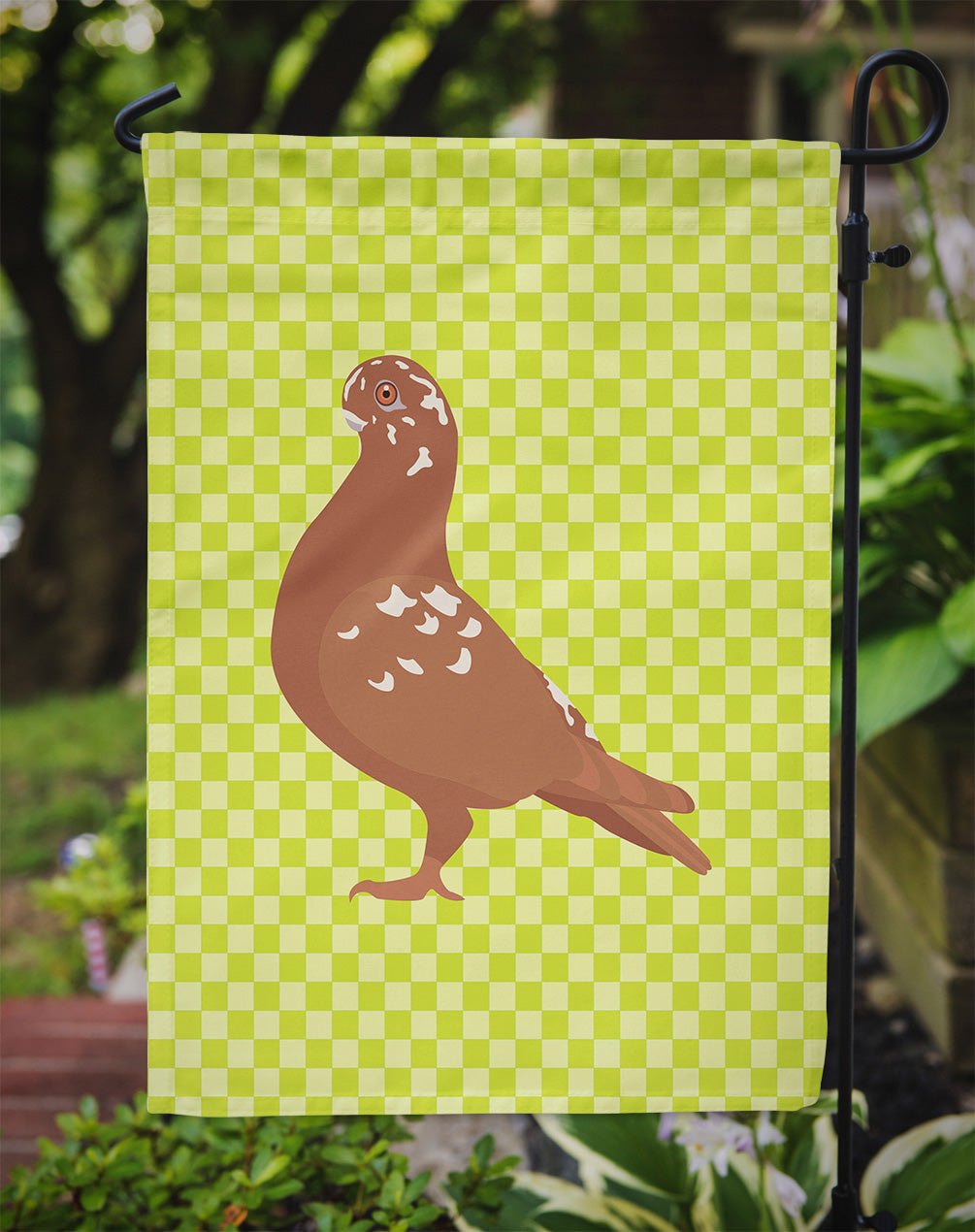 African Owl Pigeon Green Garden Flag Mailbox Decorative Yard Banner Outside Patio Artwork for Flower Beds, Garden Size, Multicolor