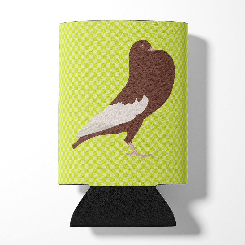 English Pouter Pigeon Green Can or Bottle Hugger Cooler Sleeve for Standard 12 oz Cans, Insulated Foam Beer & Soda Can Hugger Reusable