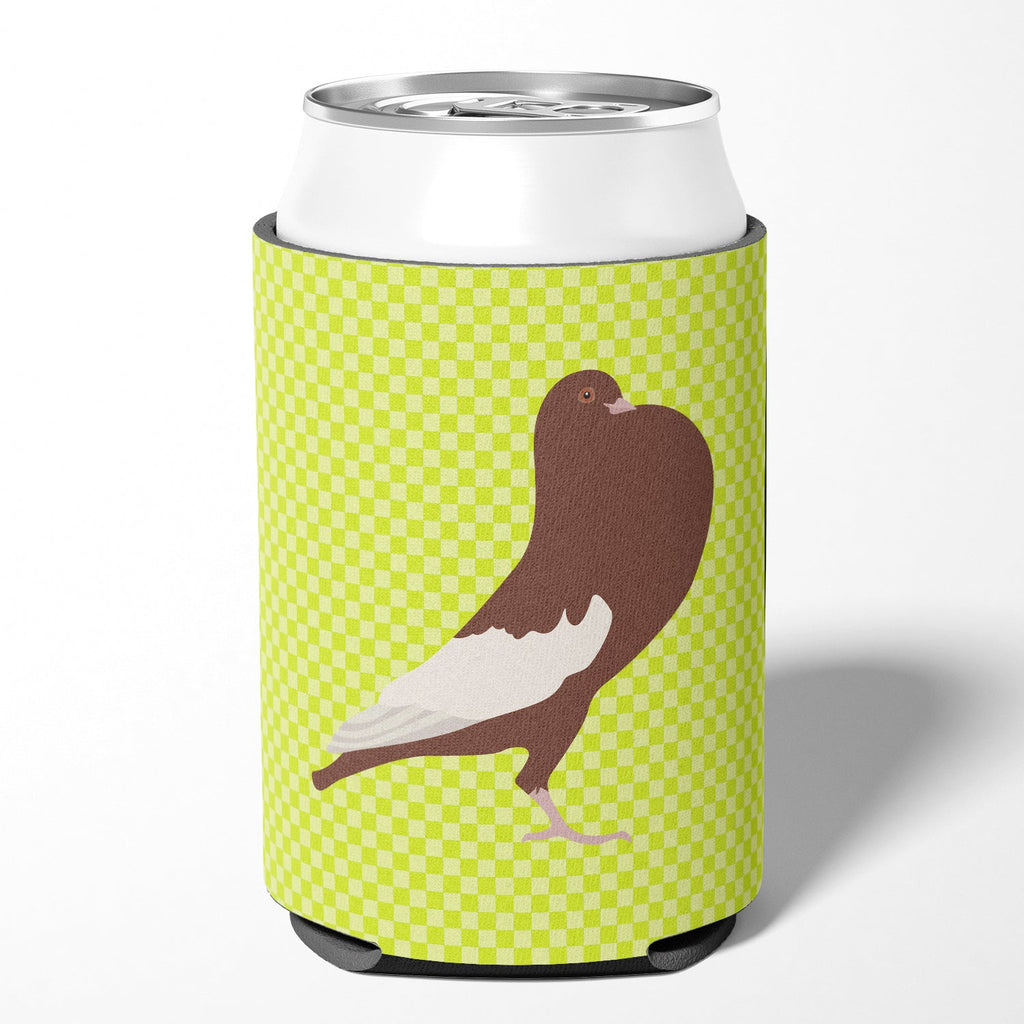 English Pouter Pigeon Green Can or Bottle Hugger Cooler Sleeve for Standard 12 oz Cans, Insulated Foam Beer & Soda Can Hugger Reusable