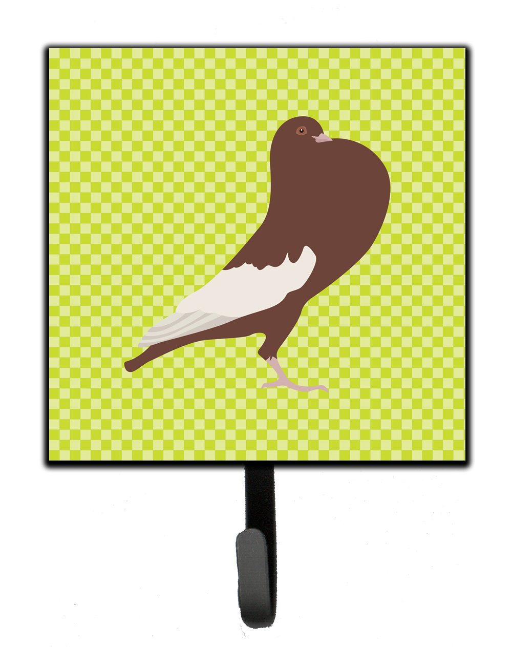 English Pouter Pigeon Green Leash or Key Holder Wall Hooks, Key Hooks Holder, Coat Rack Wall Mount, Coat Hooks, Hooks for Hanging Keys, Towels, Aprons, Leashes