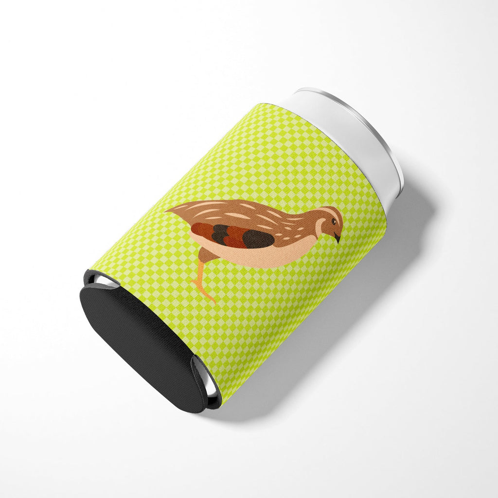 Golden Phoenix Quail Green Can or Bottle Hugger Cooler Sleeve for Standard 12 oz Cans, Insulated Foam Beer & Soda Can Hugger Reusable
