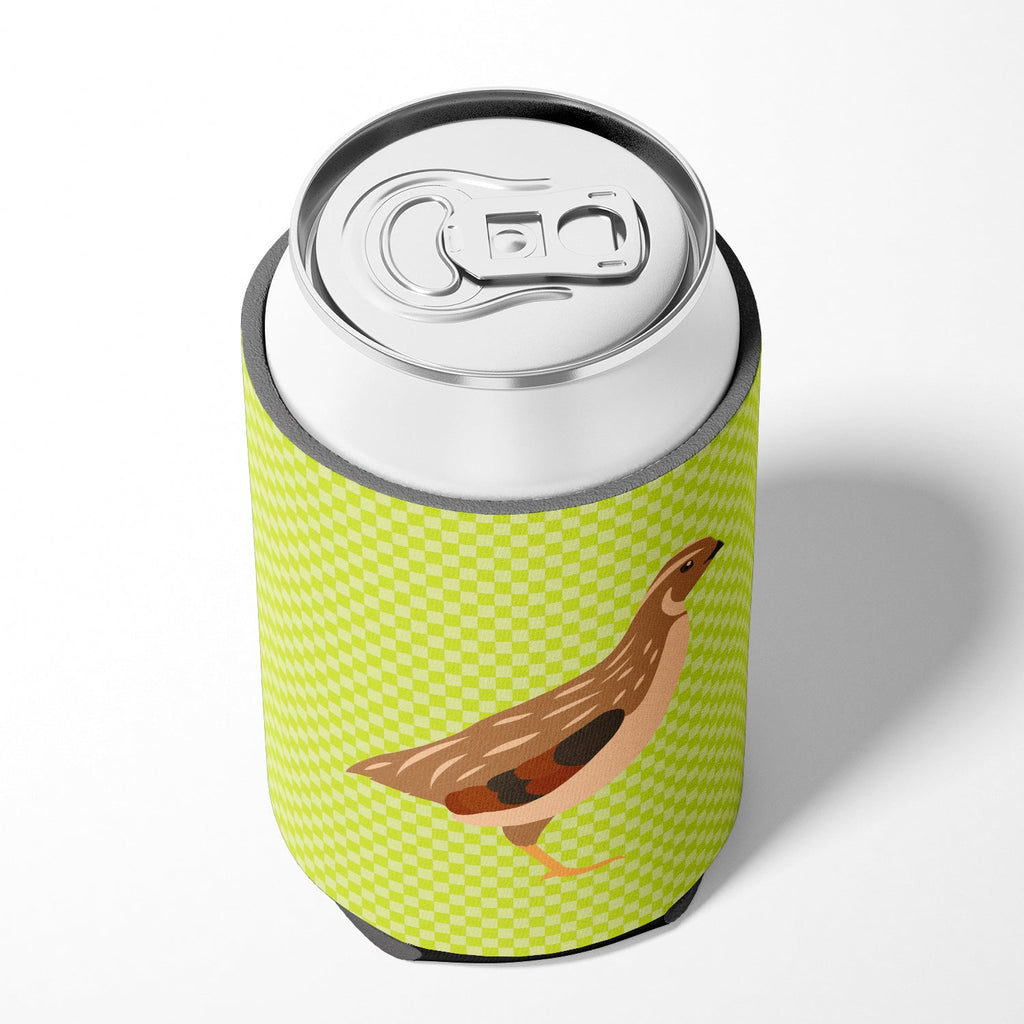 Golden Phoenix Quail Green Can or Bottle Hugger Cooler Sleeve for Standard 12 oz Cans, Insulated Foam Beer & Soda Can Hugger Reusable