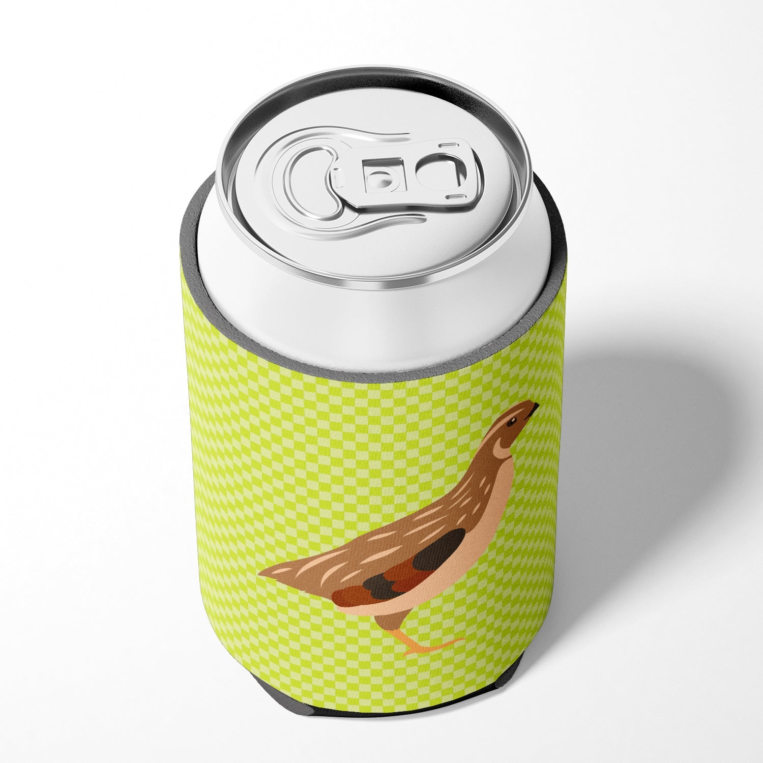 Golden Phoenix Quail Green Can or Bottle Hugger Cooler Sleeve for Standard 12 oz Cans, Insulated Foam Beer & Soda Can Hugger Reusable