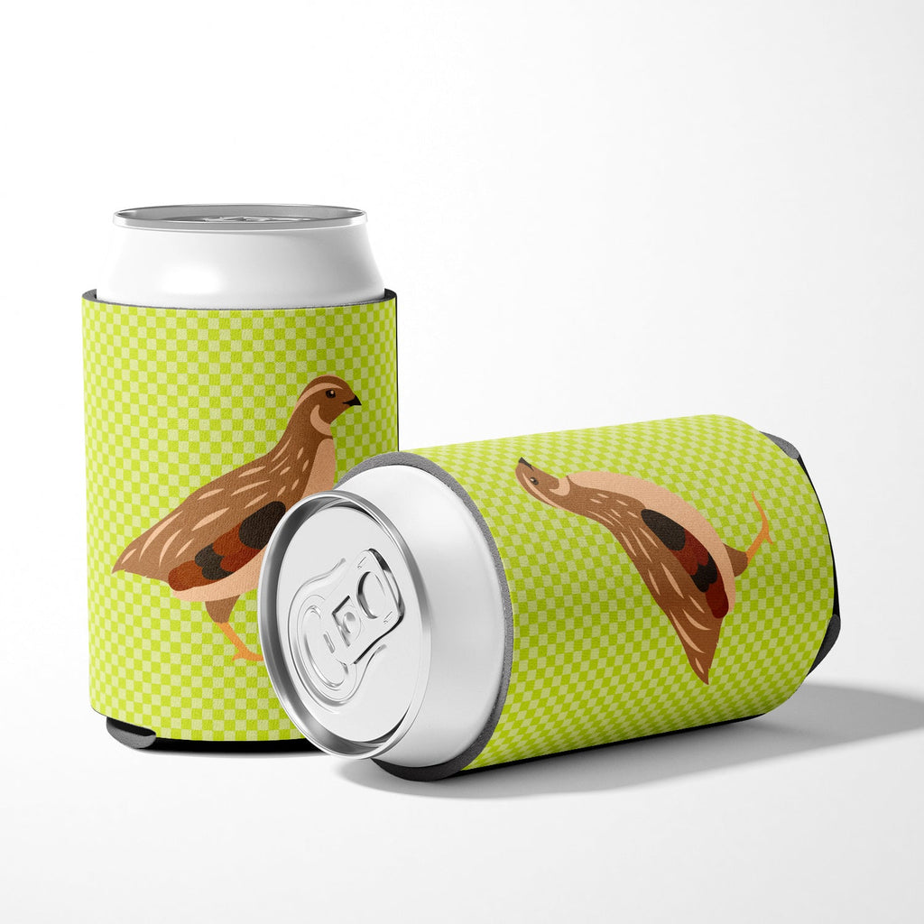Golden Phoenix Quail Green Can or Bottle Hugger Cooler Sleeve for Standard 12 oz Cans, Insulated Foam Beer & Soda Can Hugger Reusable