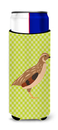 Golden Phoenix Quail Green Slim Can Hugger , Insulated Foam Hugger for 12 oz Slim Cans, Beer Bottles & Water Bottles, Printed in USA