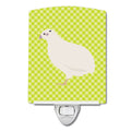 Texas Quail Green Ceramic Night Light Compact, UL-Certified, Ideal for Bedroom, Bathroom, Nursery, Hallway, Kitchen, 6x4x3, Multicolor