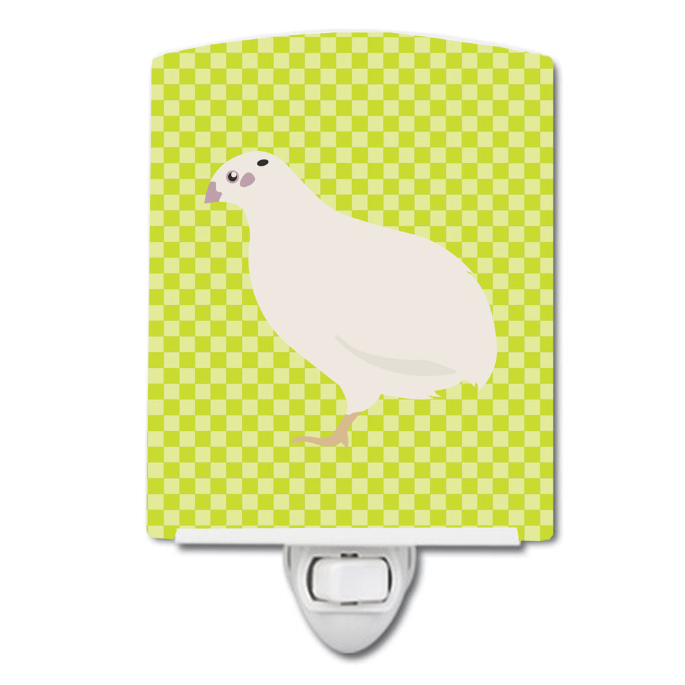 Texas Quail Green Ceramic Night Light Compact, UL-Certified, Ideal for Bedroom, Bathroom, Nursery, Hallway, Kitchen, 6x4x3, Multicolor