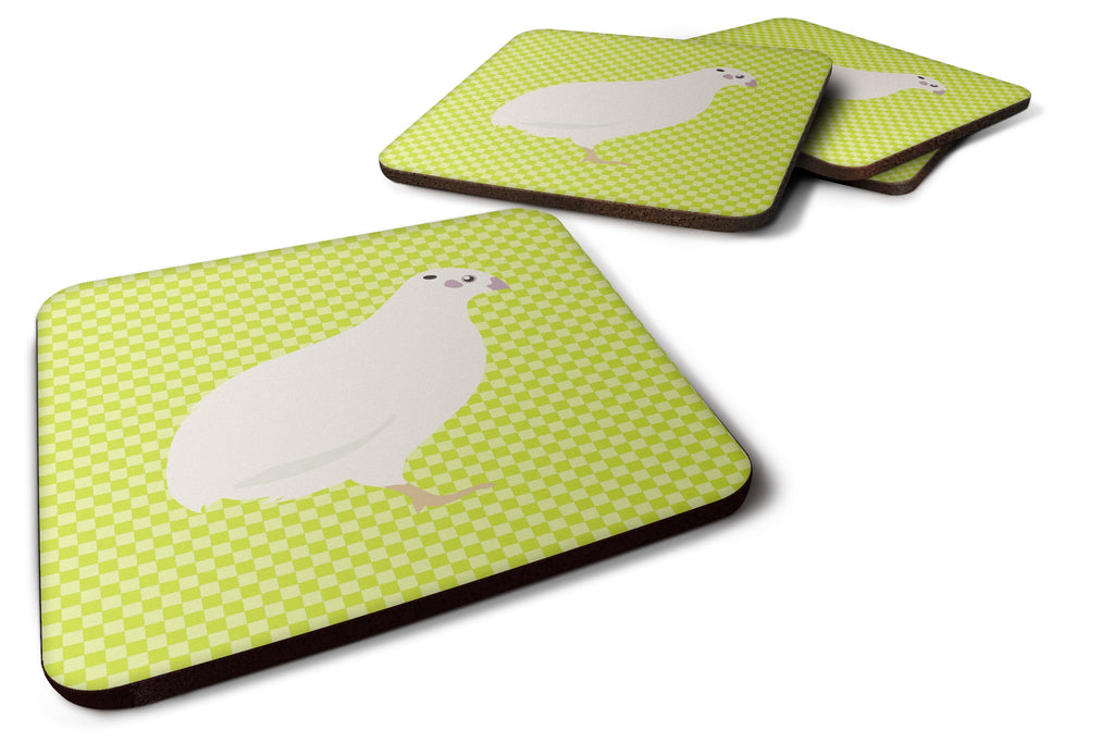 Texas Quail Green Foam Coasters Set of 4 Cup Coasters for Indoor Outdoor, Tabletop Protection, Anti Slip, Mouse pad Material