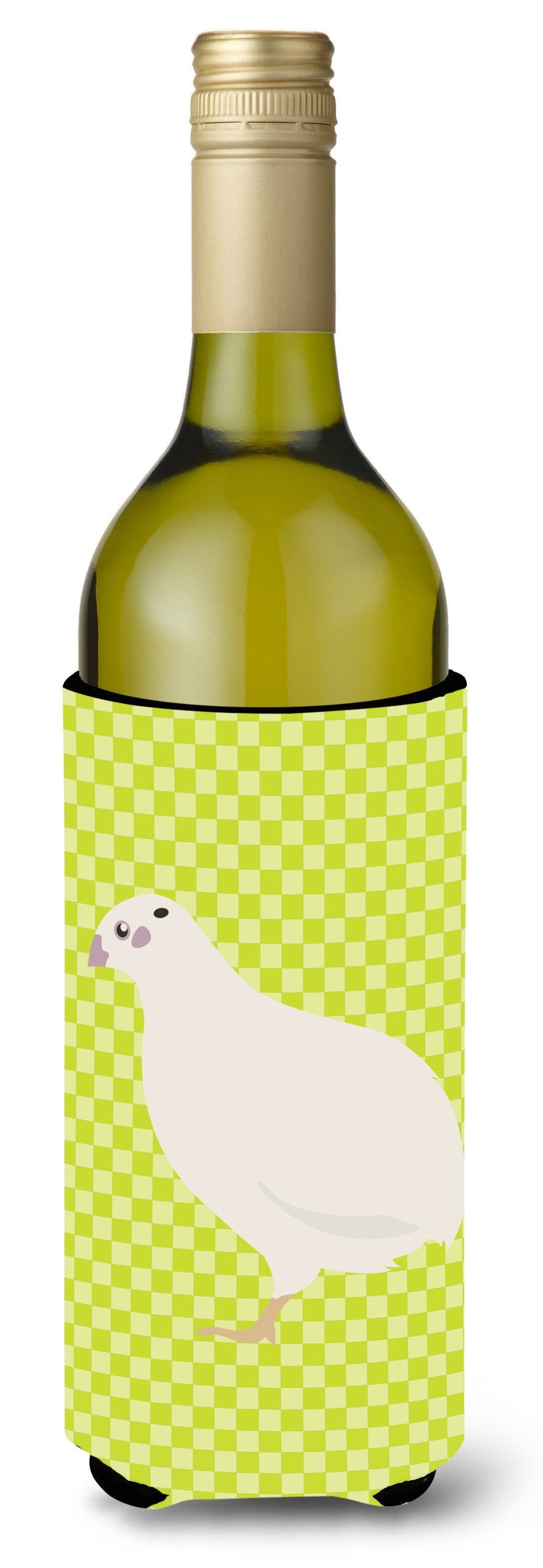Texas Quail Green Wine Bottle Hugger Gift Sleeve for Standard 750 ml Bottles, Insulated Reusable Also Fits Mini Shot & Pint Bottles