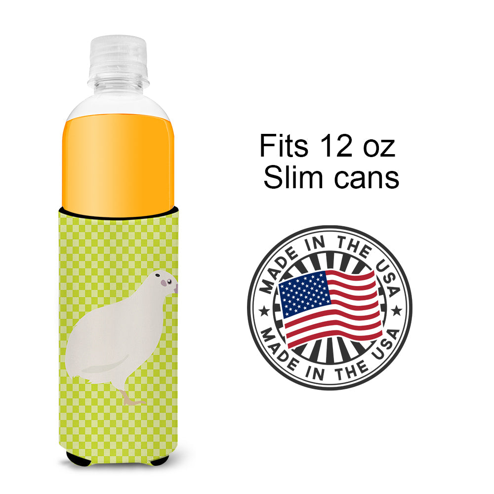 Texas Quail Green Slim Can Hugger , Insulated Foam Hugger for 12 oz Slim Cans, Beer Bottles & Water Bottles, Printed in USA