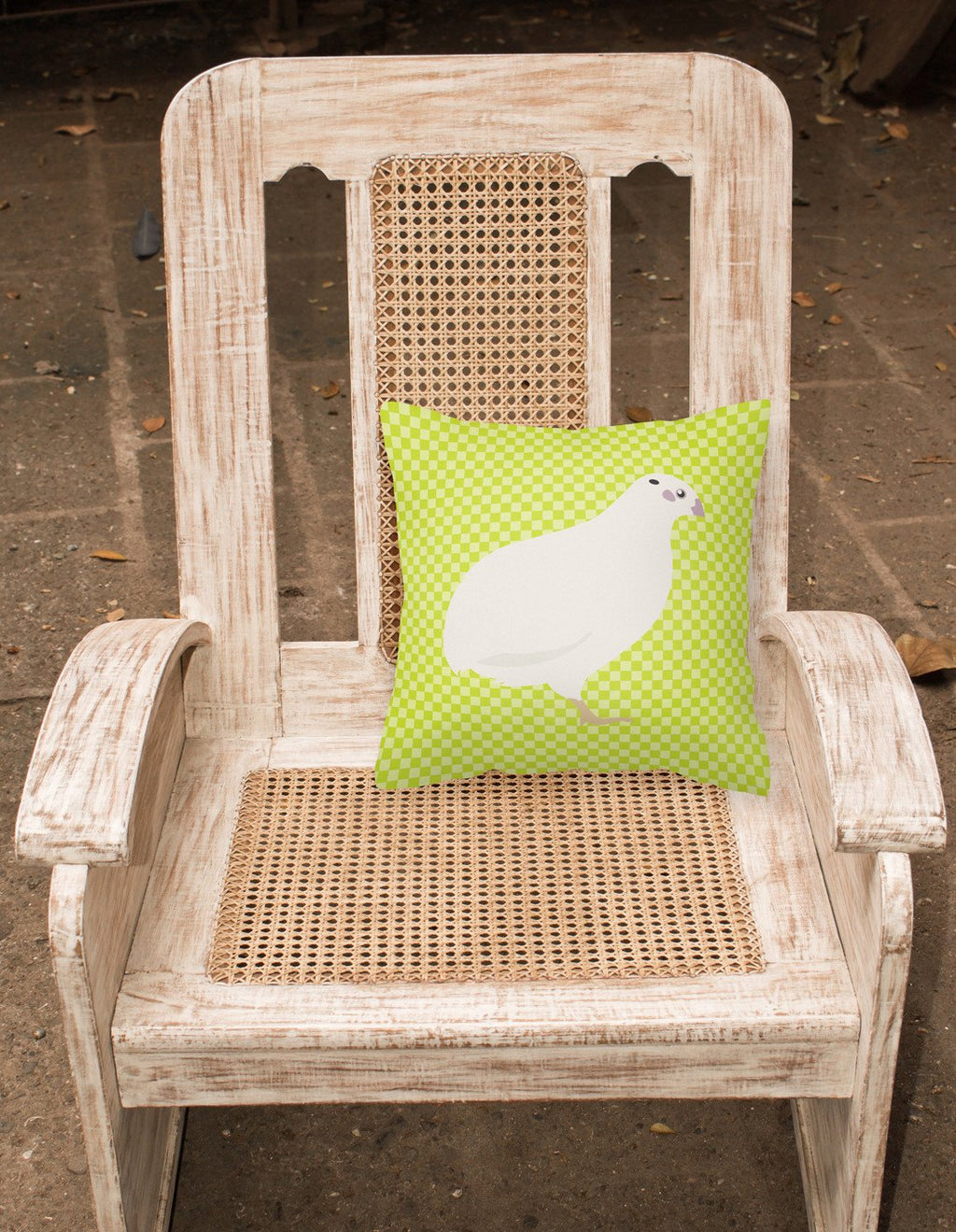 Texas Quail Green Decorative Throw Pillow 18x18 Indoor Outdoor Accent Cushion, Fabric Cover with Insert for Sofa, Bed, Porch & Living Room