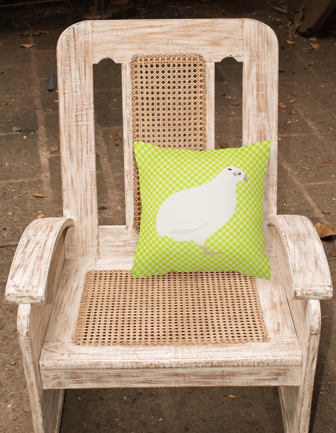 Texas Quail Green Decorative Throw Pillow 18x18 Indoor Outdoor Accent Cushion, Fabric Cover with Insert for Sofa, Bed, Porch & Living Room