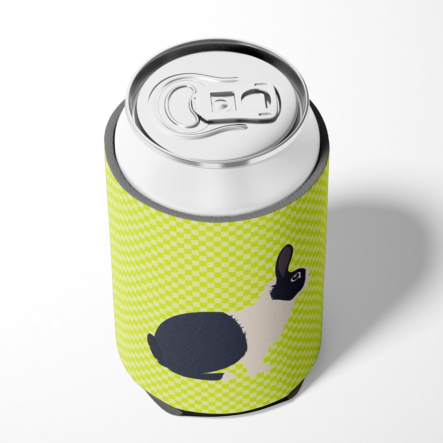 Dutch Rabbit Green Can or Bottle Hugger Cooler Sleeve for Standard 12 oz Cans, Insulated Foam Beer & Soda Can Hugger Reusable