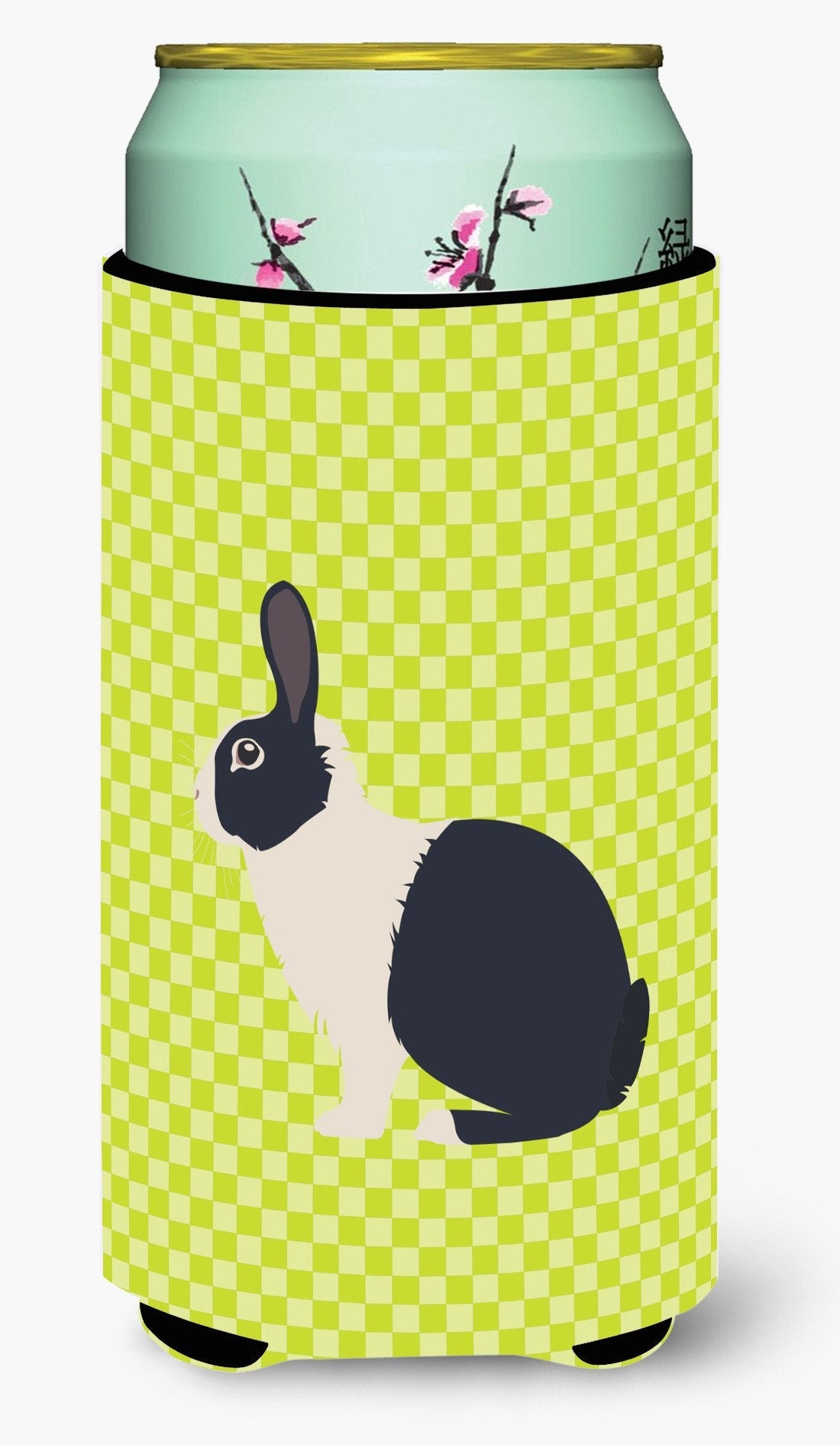 Dutch Rabbit Green Tall Boy Hugger Can Cooler Sleeve Machine Washable Drink Collapsible Insulator Beverage Insulated Holder