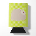 Fluffy Angora Rabbit Green Can or Bottle Hugger Cooler Sleeve for Standard 12 oz Cans, Insulated Foam Beer & Soda Can Hugger Reusable