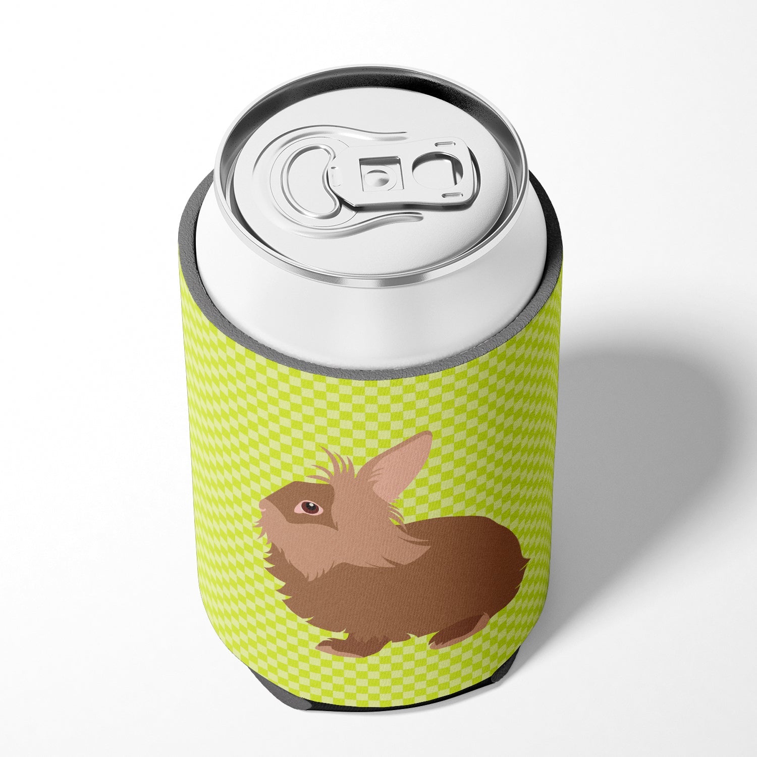 Lionhead Rabbit Green Can or Bottle Hugger Cooler Sleeve for Standard 12 oz Cans, Insulated Foam Beer & Soda Can Hugger Reusable