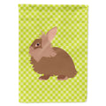 Lionhead Rabbit Green House Flag 28x40 Porch Sleeve Pole Decorative Outside Yard Banner Artwork Wall Hanging, Polyester
