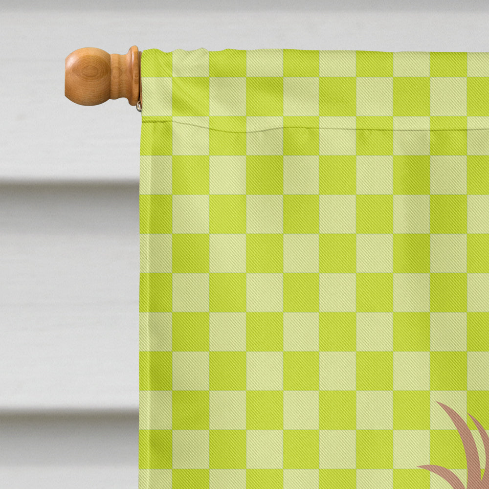 Lionhead Rabbit Green House Flag 28x40 Porch Sleeve Pole Decorative Outside Yard Banner Artwork Wall Hanging, Polyester
