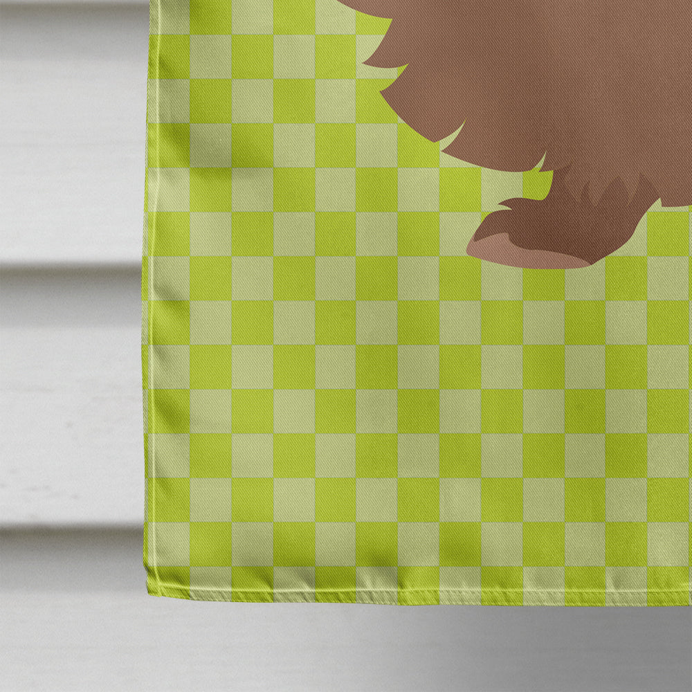 Lionhead Rabbit Green House Flag 28x40 Porch Sleeve Pole Decorative Outside Yard Banner Artwork Wall Hanging, Polyester