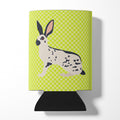 English Spot Rabbit Green Can or Bottle Hugger Cooler Sleeve for Standard 12 oz Cans, Insulated Foam Beer & Soda Can Hugger Reusable