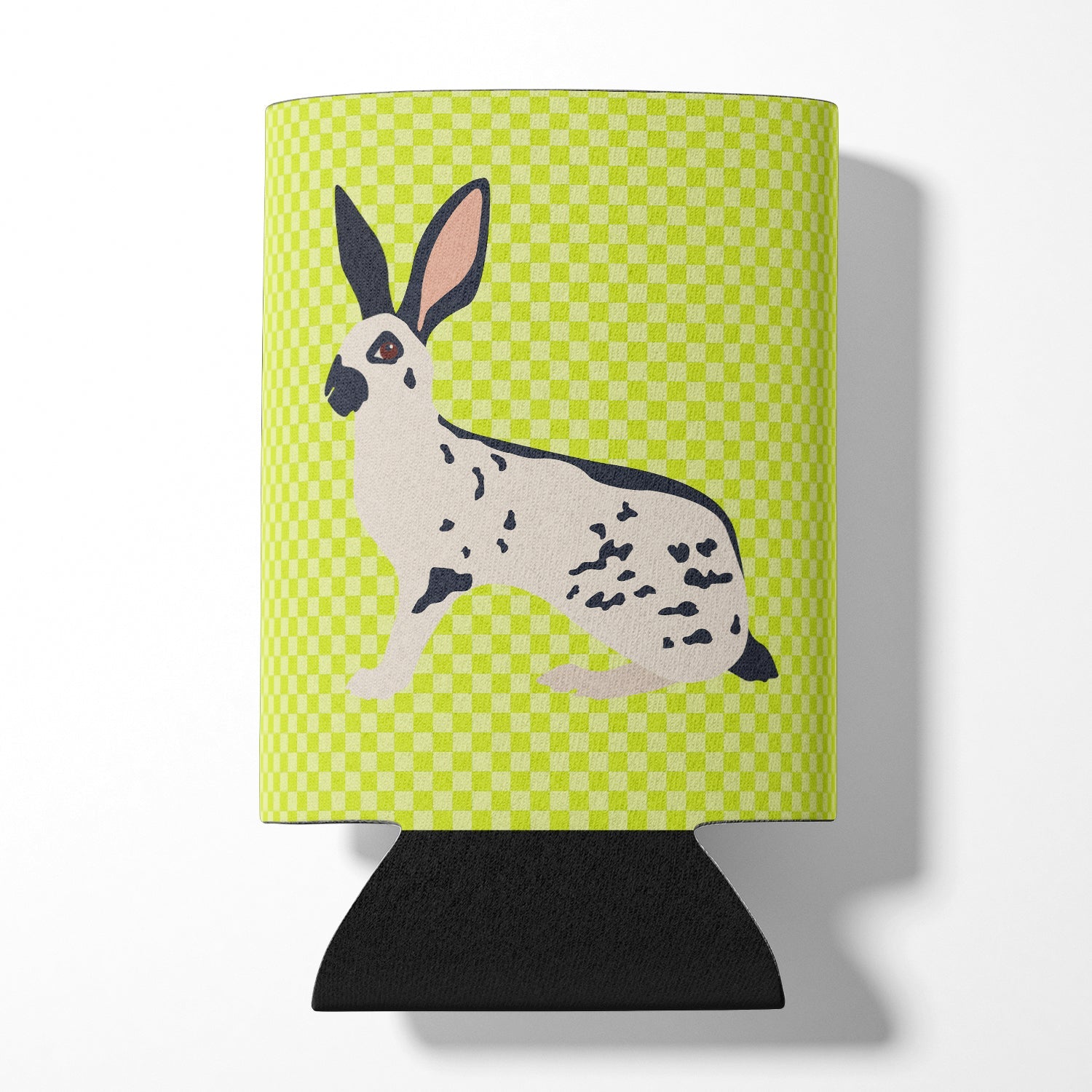 English Spot Rabbit Green Can or Bottle Hugger Cooler Sleeve for Standard 12 oz Cans, Insulated Foam Beer & Soda Can Hugger Reusable