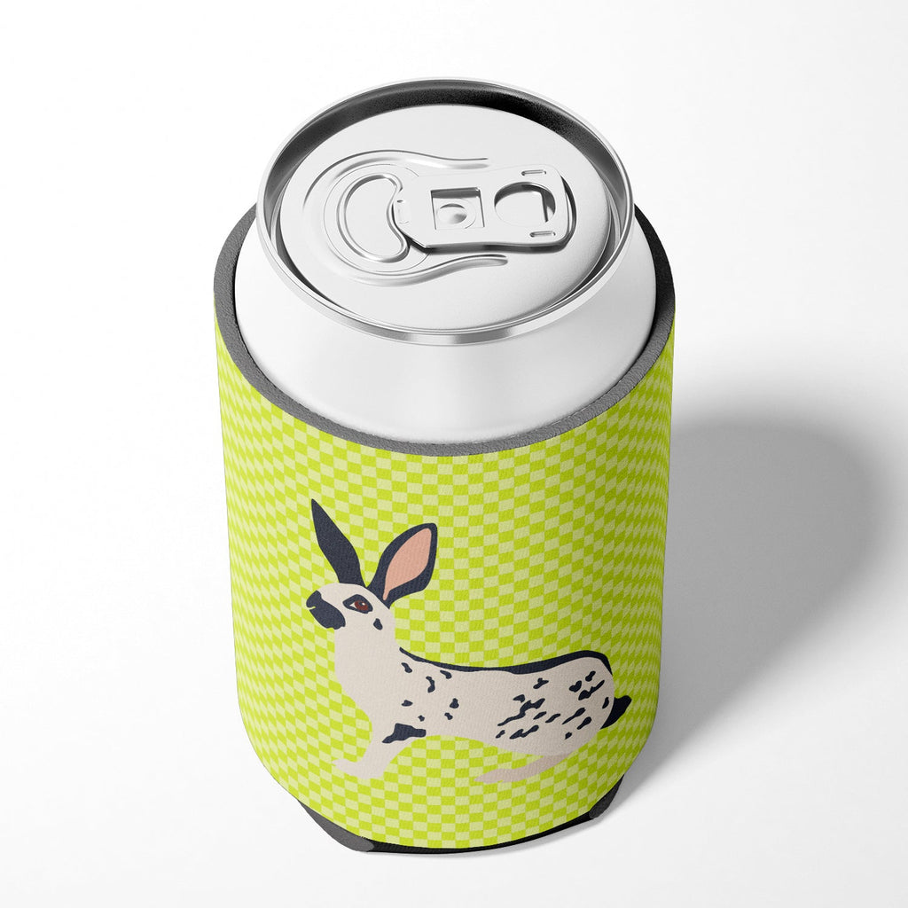 English Spot Rabbit Green Can or Bottle Hugger Cooler Sleeve for Standard 12 oz Cans, Insulated Foam Beer & Soda Can Hugger Reusable