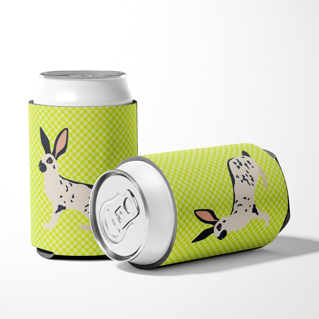 English Spot Rabbit Green Can or Bottle Hugger Cooler Sleeve for Standard 12 oz Cans, Insulated Foam Beer & Soda Can Hugger Reusable