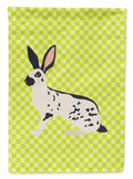 English Spot Rabbit Green House Flag 28x40 Porch Sleeve Pole Decorative Outside Yard Banner Artwork Wall Hanging, Polyester