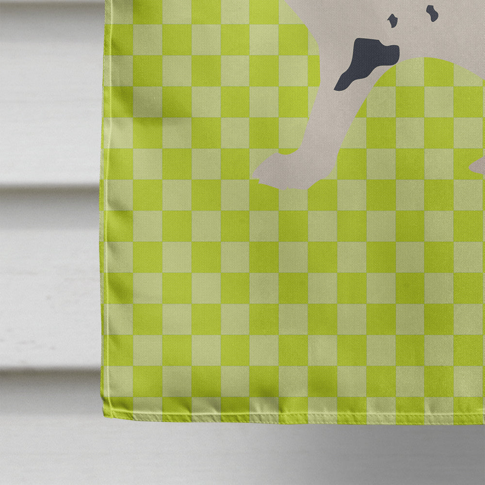 English Spot Rabbit Green House Flag 28x40 Porch Sleeve Pole Decorative Outside Yard Banner Artwork Wall Hanging, Polyester