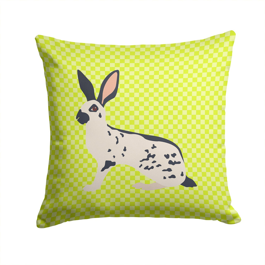 English Spot Rabbit Green Decorative Throw Pillow 14x14 Indoor Outdoor Accent Cushion, Fabric Cover with Insert for Sofa, Bed, Porch & Living Room