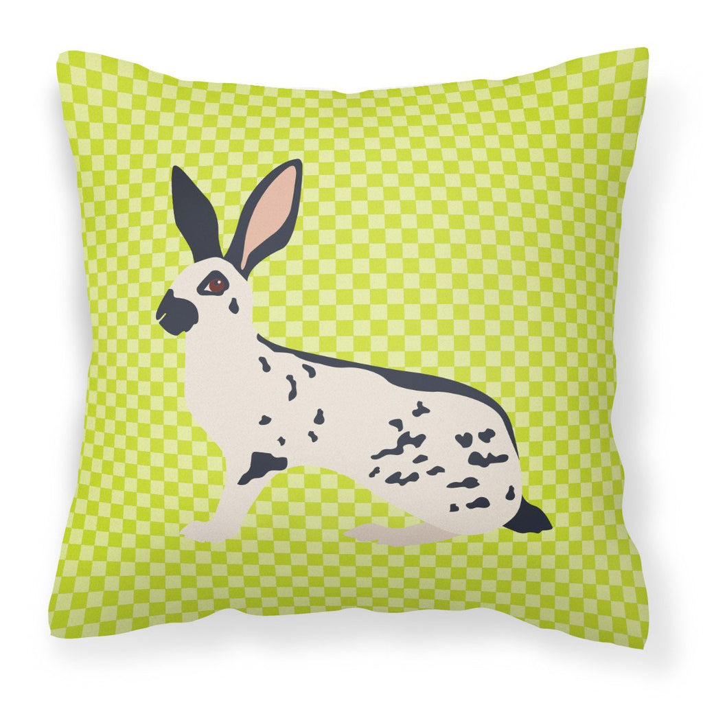 English Spot Rabbit Green Decorative Throw Pillow 18x18 Indoor Outdoor Accent Cushion, Fabric Cover with Insert for Sofa, Bed, Porch & Living Room