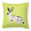 English Spot Rabbit Green Decorative Throw Pillow 18x18 Indoor Outdoor Accent Cushion, Fabric Cover with Insert for Sofa, Bed, Porch & Living Room