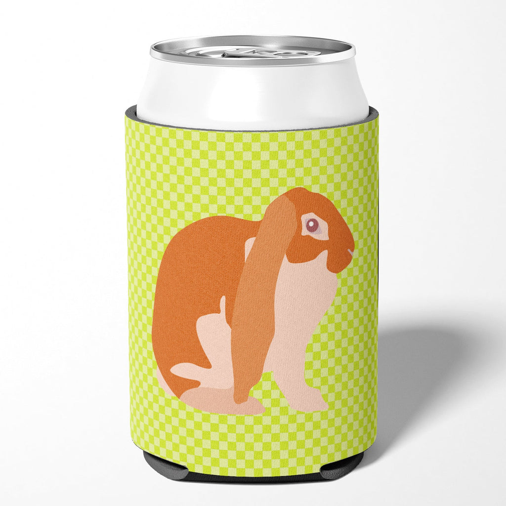 English Lop Rabbit Green Can or Bottle Hugger Cooler Sleeve for Standard 12 oz Cans, Insulated Foam Beer & Soda Can Hugger Reusable